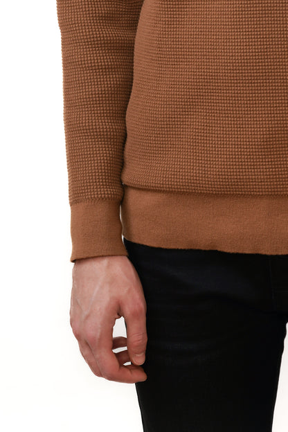 Wiktor | Sweter Premium o Teksturze Gofrowej