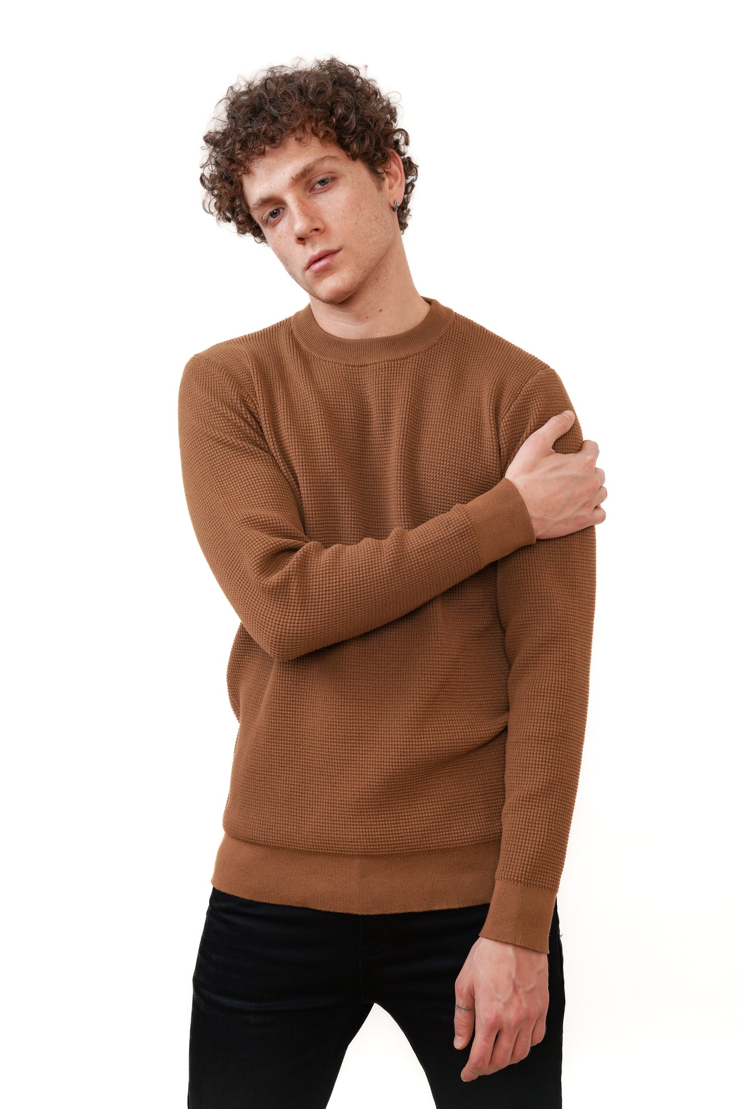 Wiktor | Sweter Premium o Teksturze Gofrowej