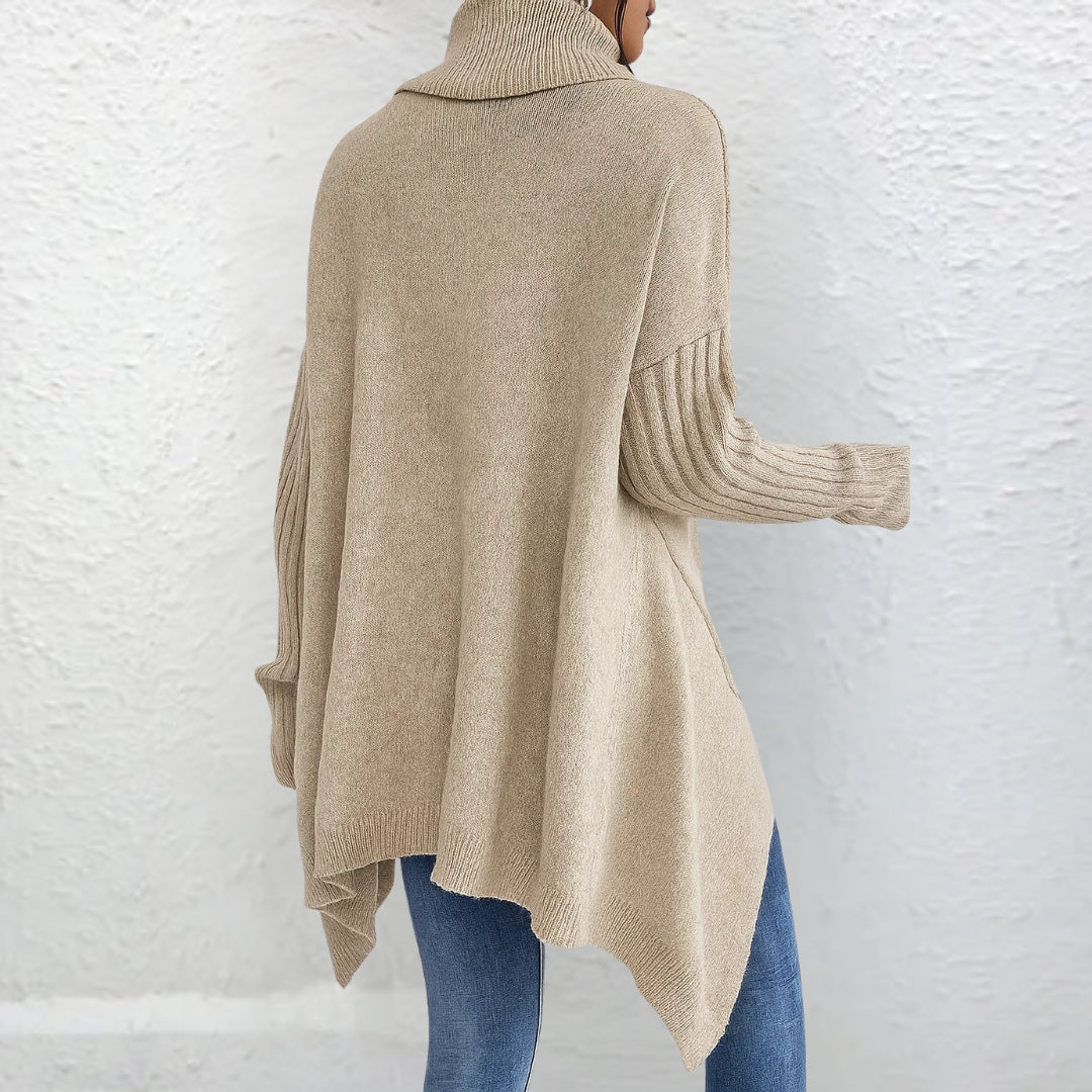 Brigit | Otulający Sweter z Golfem – Krój Loose-Fit