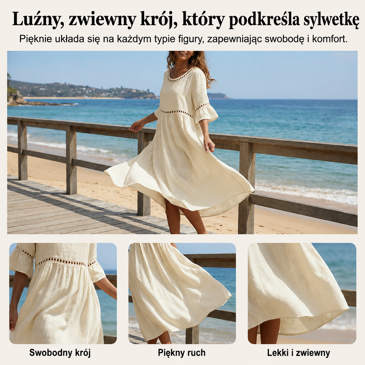 Lena | Beztroska Wakacyjna Swoboda i Romantyczny Szyk Koronki