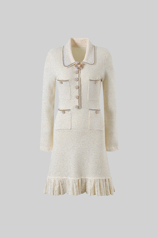 Lumière | Kwintesencja Paryskiego Szyku: Szlachetna Mieszanka Wiskozy i Bawełny z Biżuteryjnymi Detalami